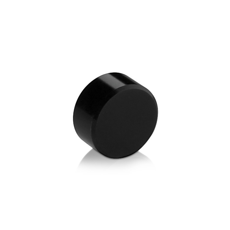10-24 Threaded Caps Diameter: 5/8'', Height: 5/16'', Black Anodized Aluminum [Required Material Hole Size: 7/32'']