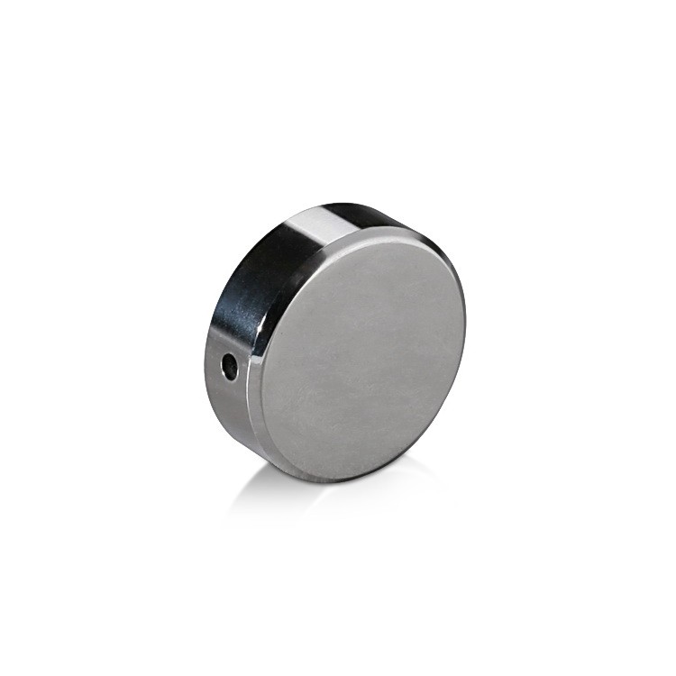 5/16-18 Threaded Locking Caps Diameter: 1'', Height: 5/16'', Polished Stainless Steel Grade 304 [Required Material Hole Size: 3/8'']
