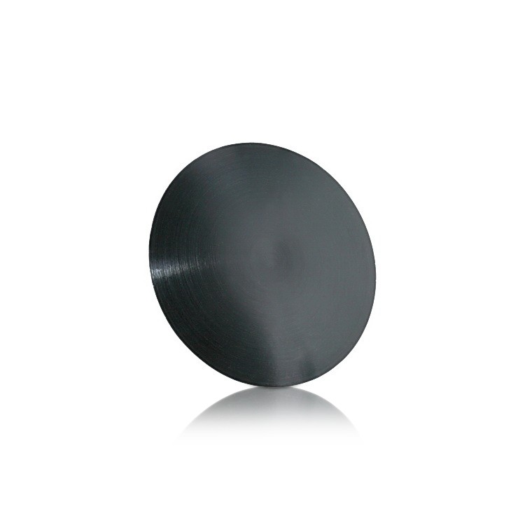 5/16-18 Threaded Rounded Caps Diameter: 1 1/2'', Height: 1/8'', Black Anodized Aluminum [Required Material Hole Size: 3/8'']