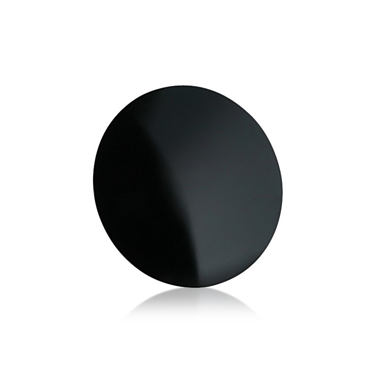 5/16-18 Threaded Rounded Caps Diameter: 1 1/4'', Height: 1/8'', Black Anodized Aluminum [Required Material Hole Size: 3/8'']