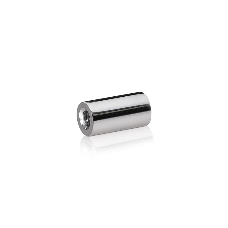 10-24 Threaded Barrels Diameter: 3/8'', Length: 3/4'', Stainless Steel Polished Finish Grade 304 [Required Material Hole Size: 7/32'' ]