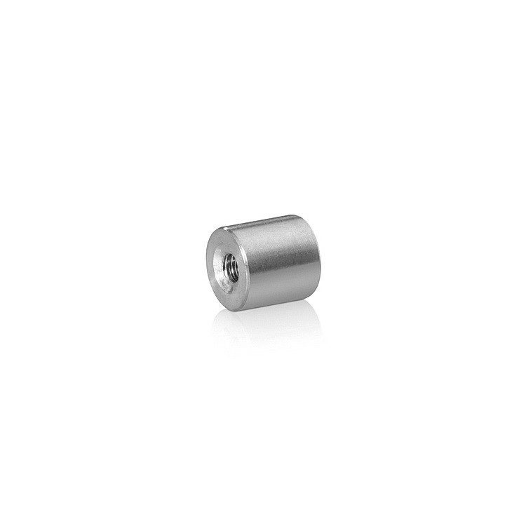 10-24 Threaded Barrels Diameter: 1/2'', Length: 1/2'', Satin Brushed Stainless Steel Grade 304 [Required Material Hole Size: 7/32'' ]
