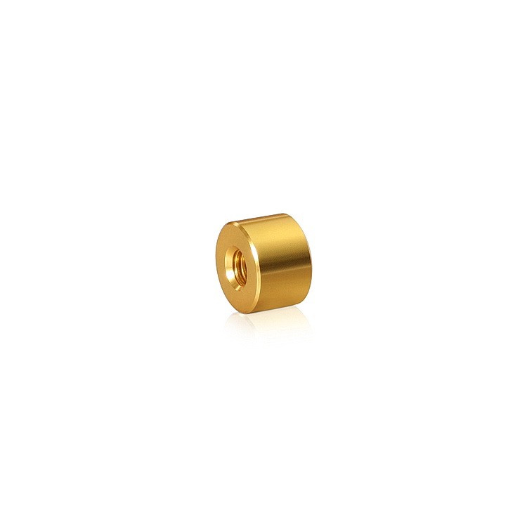 5/16-18 Threaded Barrels Diameter: 3/4'', Length: 1/2'', Gold Anodized [Required Material Hole Size: 3/8'' ]