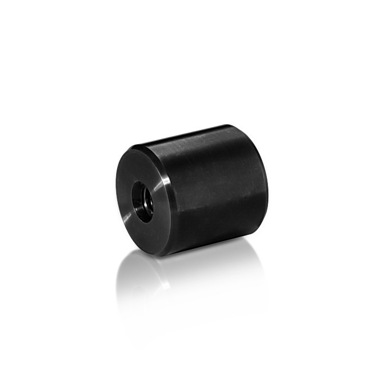 5/16-18 Threaded Barrels Diameter: 1'', Length: 1'', Black Anodized [Required Material Hole Size: 3/8'' ]