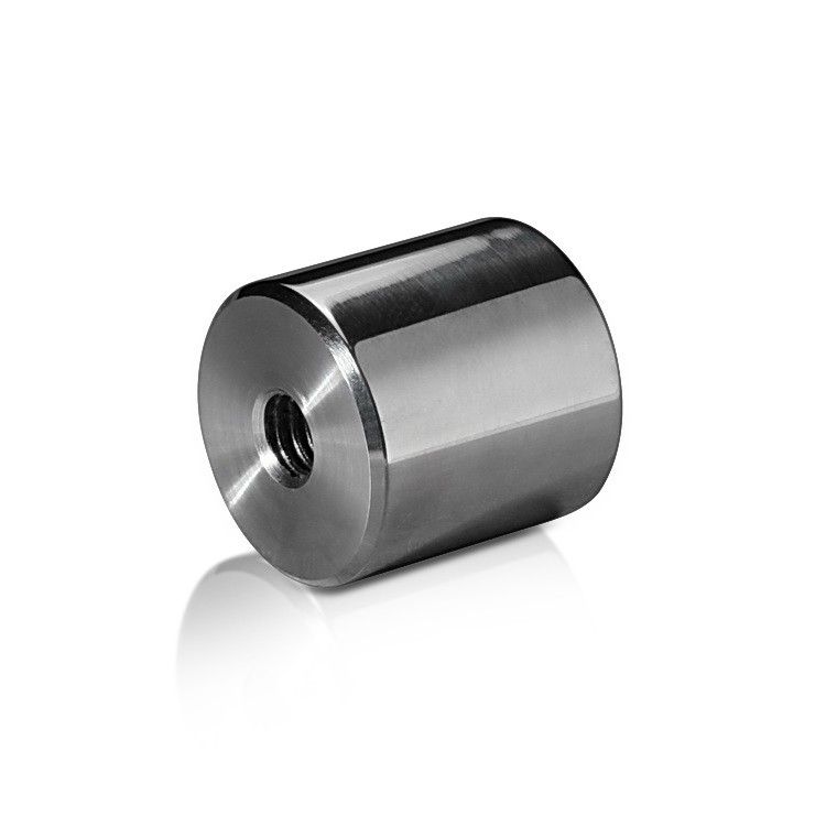 5/16-18 Threaded Barrels Diameter: 1'', Length: 1'', Polished Finish Grade 304 [Required Material Hole Size: 3/8'' ]