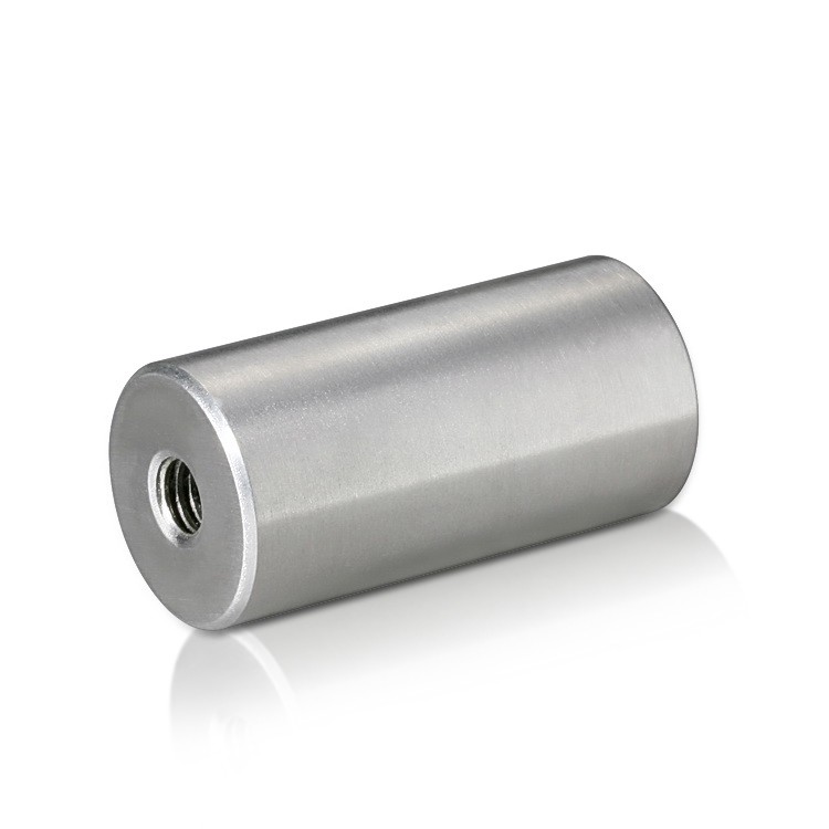 5/16-18 Threaded Barrels Diameter: 1'', Length: 3'', Brushed  Satin Finish Grade 304 [Required Material Hole Size: 3/8'' ]