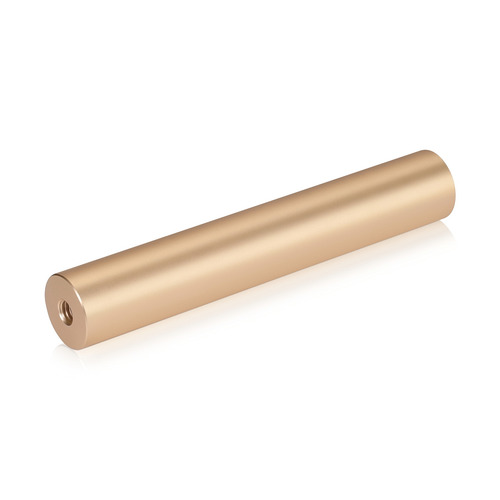 5/16-18 Threaded Barrels Diameter: 1'', Length: 6'', Champagne Anodized [Required Material Hole Size: 3/8'' ]