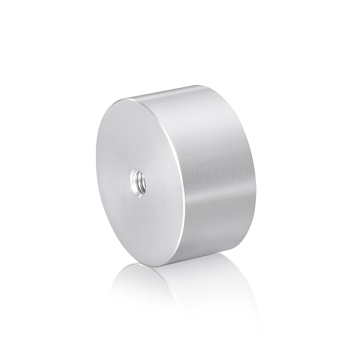 5/16-18 Threaded Barrels Diameter: 2'', Length: 1'', Clear Anodized [Required Material Hole Size: 3/8'' ]