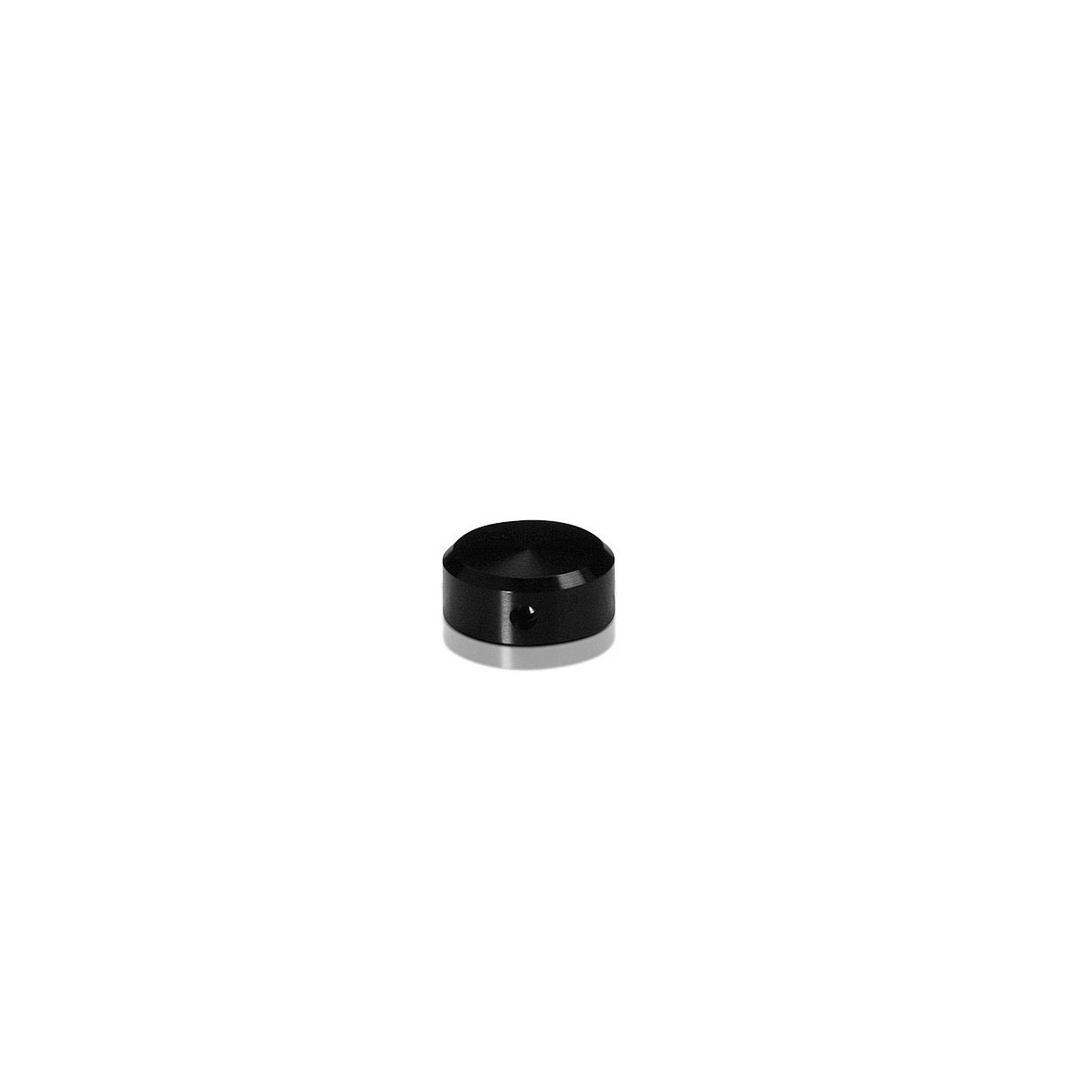 1/4-20 Threaded Locking Caps Diameter: 5/8'', Height: 1/4'', Black Anodized Aluminum [Required Material Hole Size: 5/16'']
