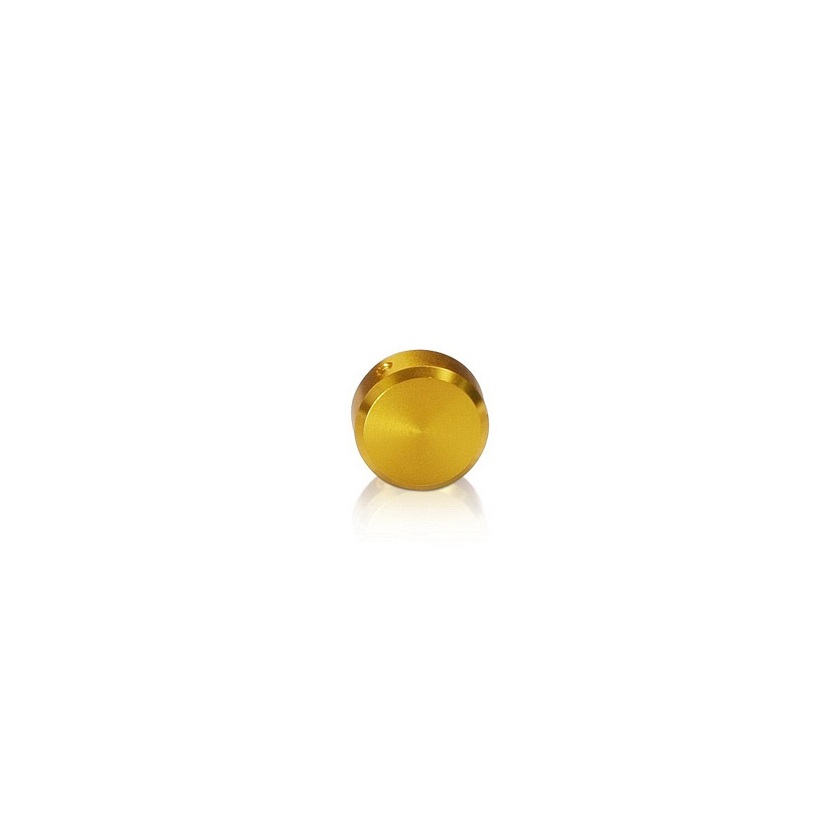 1/4-20 Threaded Locking Caps Diameter: 5/8'', Height: 1/4'', Gold Anodized Aluminum [Required Material Hole Size: 5/16'']