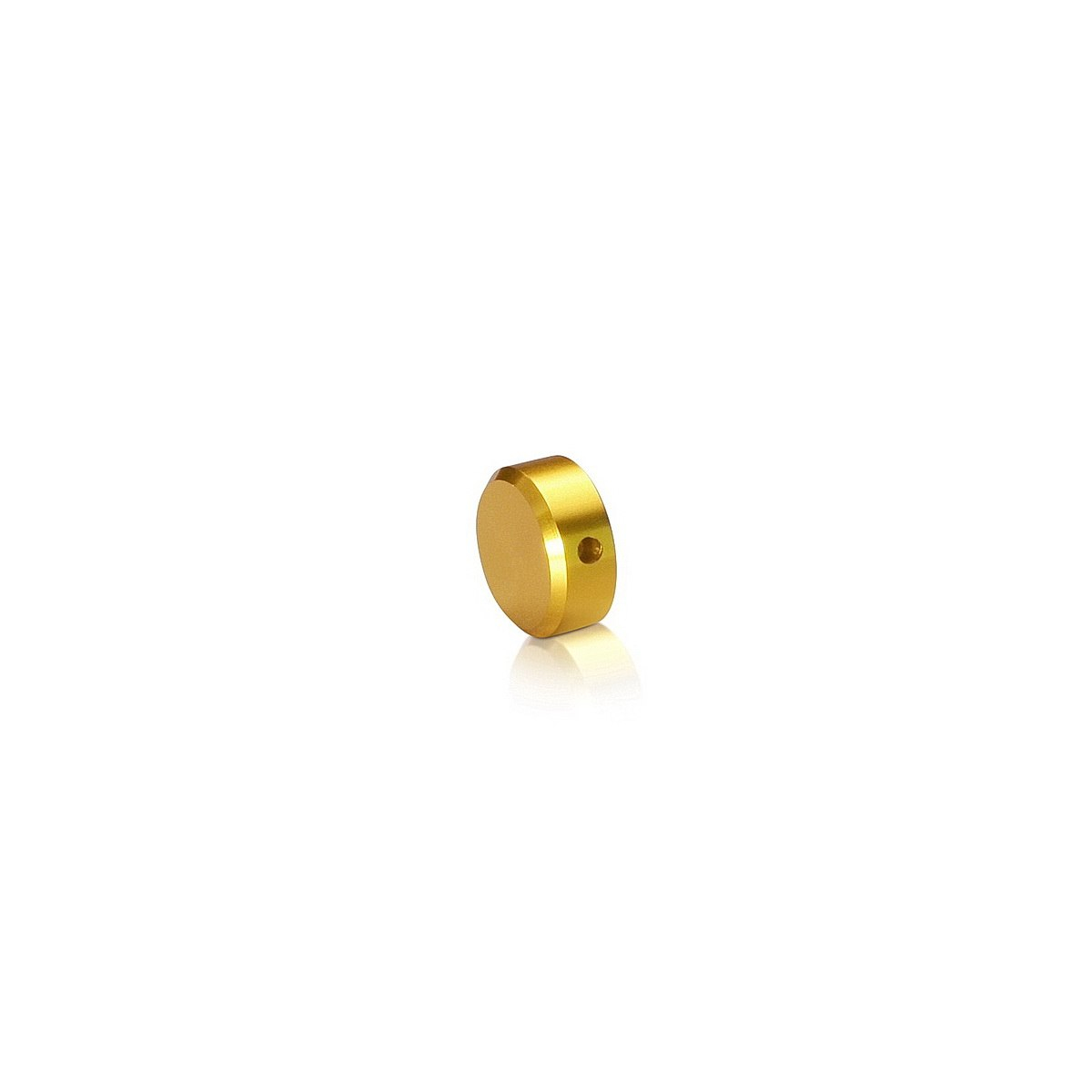 1/4-20 Threaded Locking Caps Diameter: 5/8'', Height: 1/4'', Gold Anodized Aluminum [Required Material Hole Size: 5/16'']