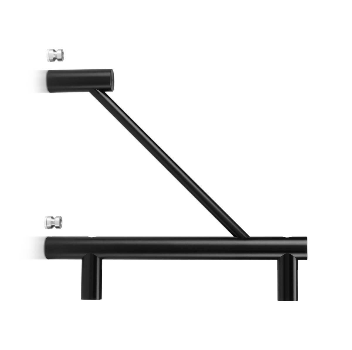Aluminum Flag Sign Bracket Only, Matte Black Anodized Finish. 5/16'' Thickness Material Accepted, 7-7/8 Length, 3/4'' Diameter. (Sold Without Panel, Bracket Only)