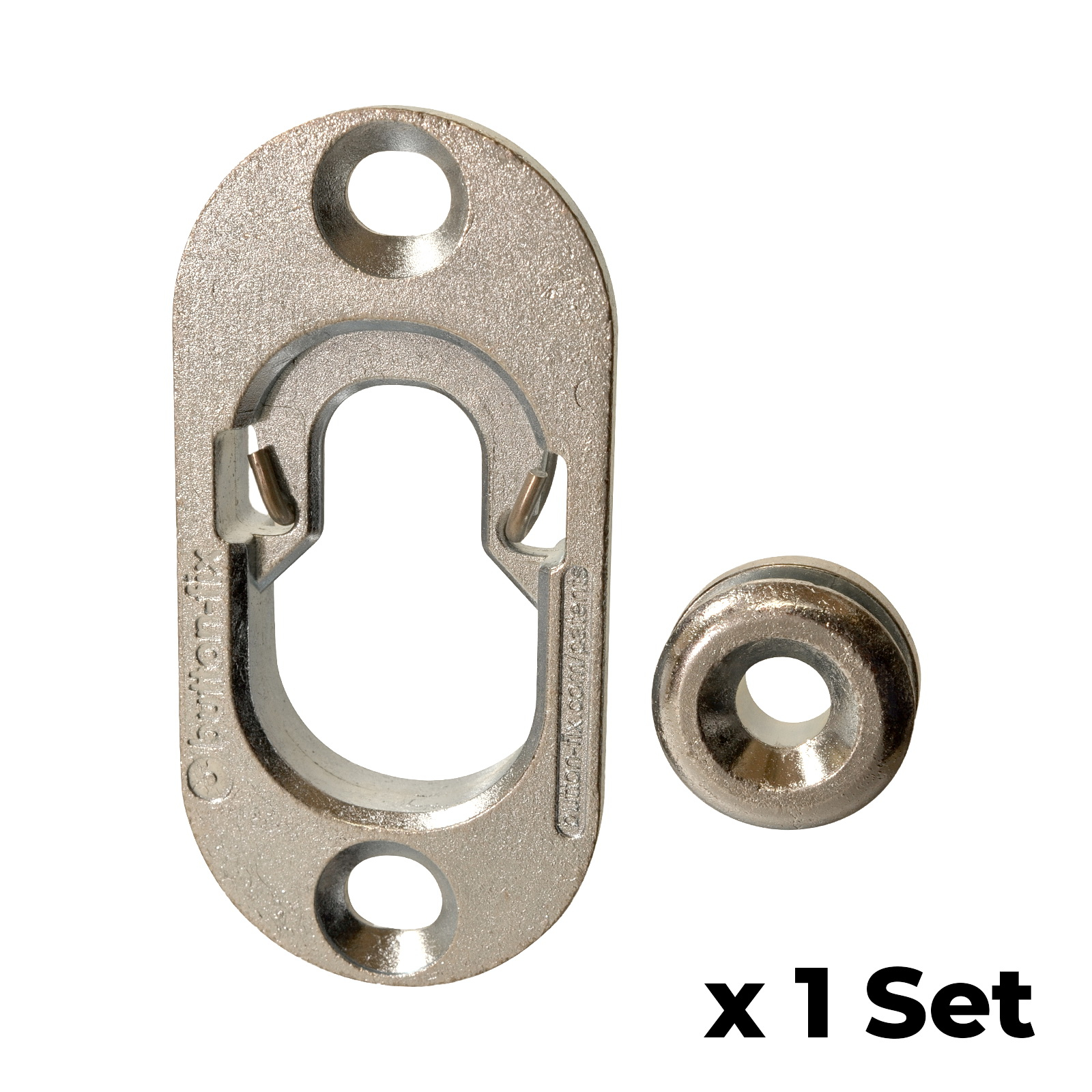Button Fix Type 1 Metal Fix Bracket Fixing with Stainless Steel Retaining Spring for Fire Retardant Panels, Marine Interiors, Vibration & Shock Tested x1