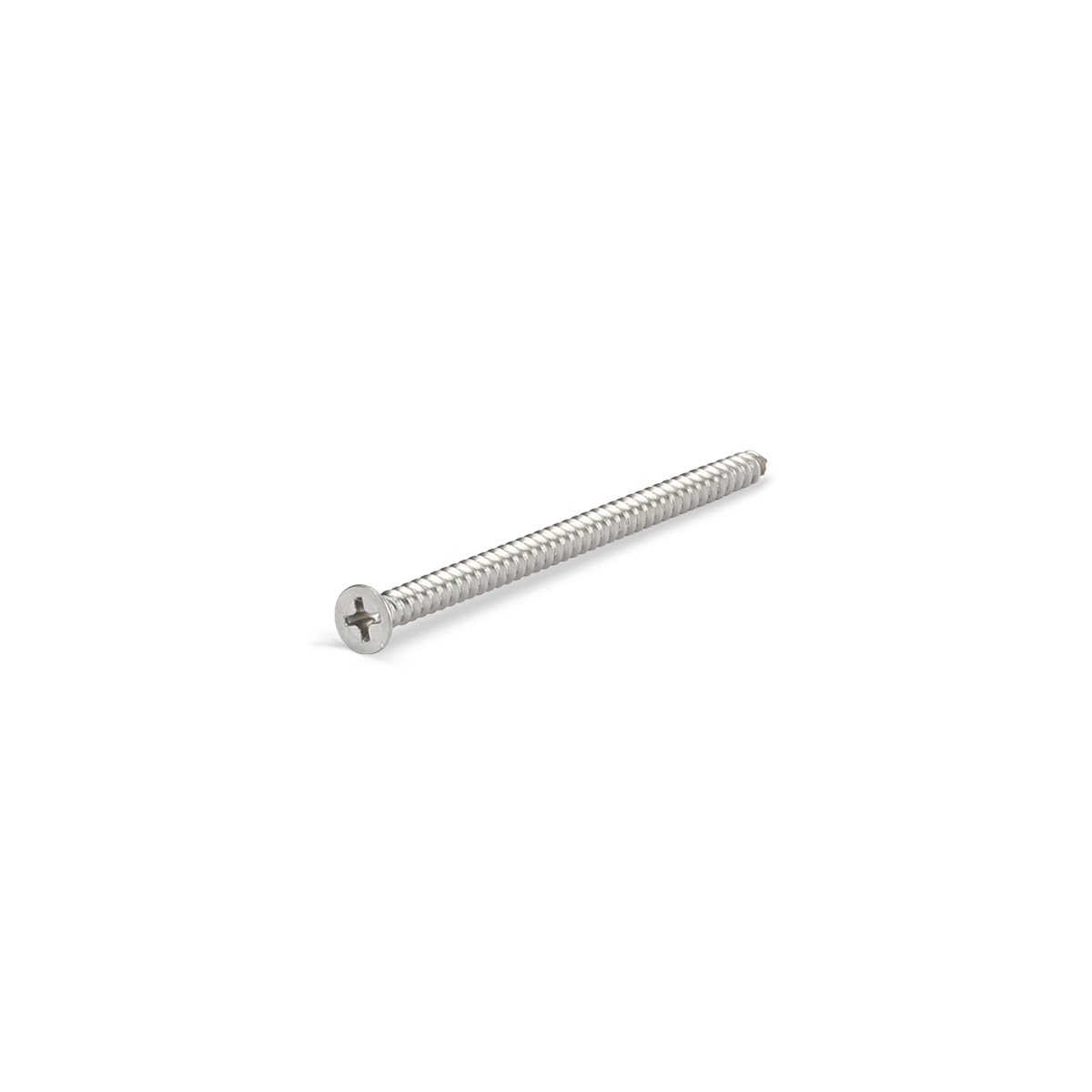 Sheet metal screws, Self tapping, Phillips flat head, Stainless steel 18-8, #8 x 3