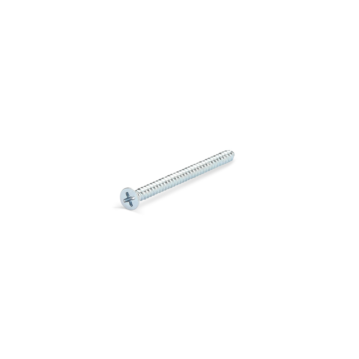 Sheet metal screws, Self tapping, Phillips flat head, Zinc plated steel, #8 x 2-1/2