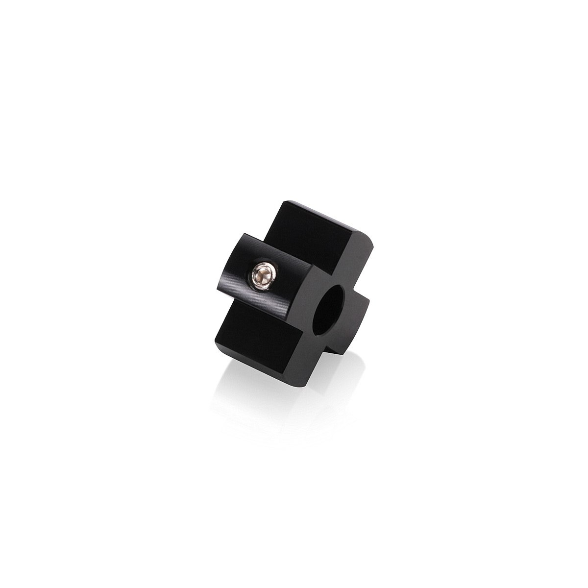 4-Way Standoffs Hub, Diameter: 1'', Thickness: 1/2'', Black Anodized Aluminum