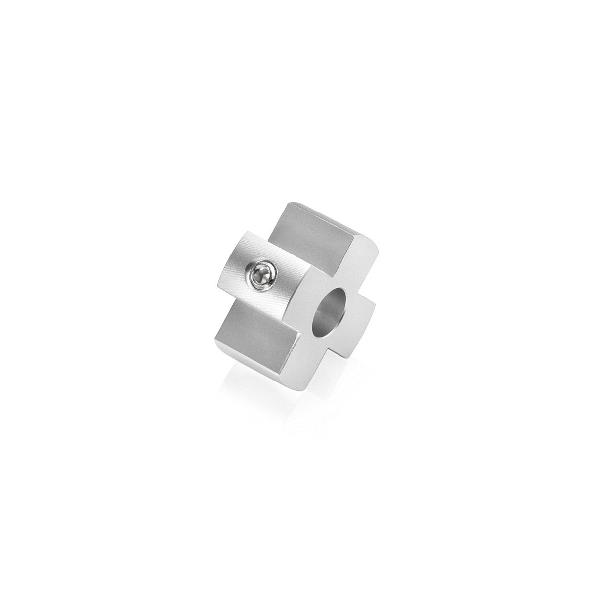 4-Way Standoffs Hub, Diameter: 1'', Thickness: 1/2'', Clear Anodized Aluminum