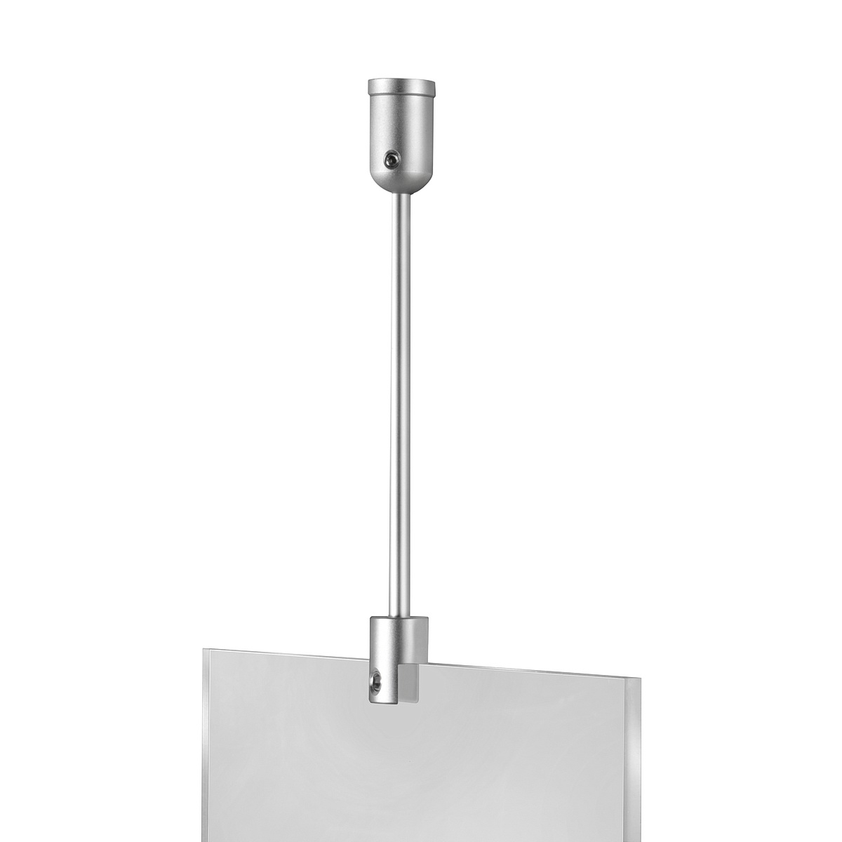 Ceiling Suspended 1/4'' Diameter Rod Kit - 9' (3 x 3' (108'') Length) - Clear Anodized Aluminum Finish