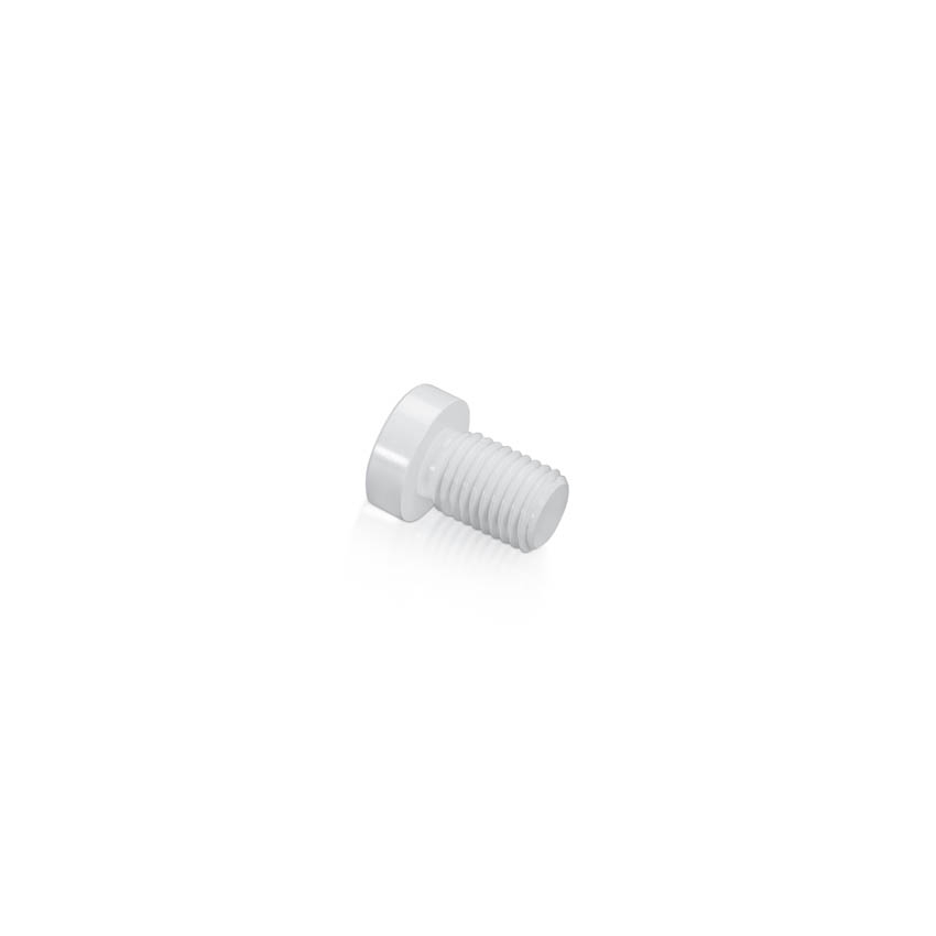 AS12-12WH Head replacement for Mbs-Standoffs 1/2'' Diameter x 1/2'' Barrel Length, Aluminum White Finish Standoffs (No Washer).