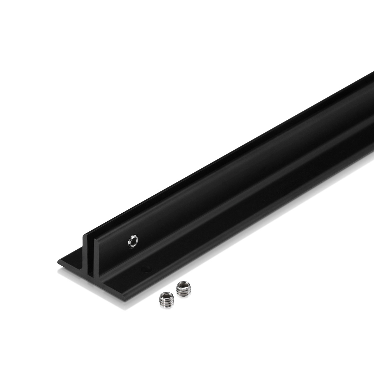 10'' Length Matte Black Aluminum Direct Sign Mounts for 1/8'' Substrate