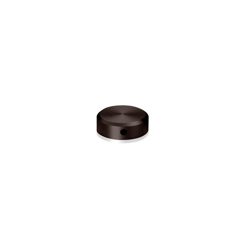 1/4-20 Threaded Locking Caps Diameter: 3/4'', Height: 1/4'', Bronze Anodized Aluminum [Required Material Hole Size: 5/16'']