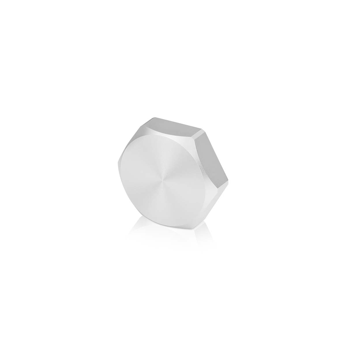 5/16-18 Threaded Hex 1-1/4'' Caps, Height: 3/8'', Clear Anodized Aluminum [Required Material Hole Size: 3/8'']