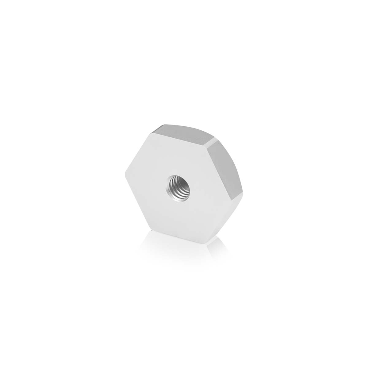 5/16-18 Threaded Hex 1-1/4'' Caps, Height: 3/8'', Clear Anodized Aluminum [Required Material Hole Size: 3/8'']