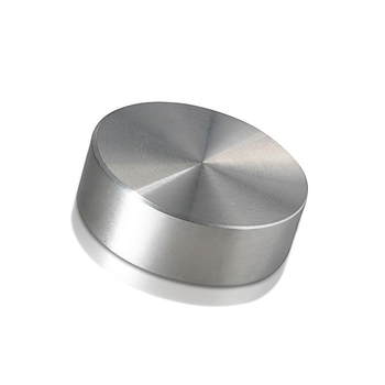 3/8-16 Threaded Caps Diameter: 1 1/2'', Height: 1/2'', Fine Brushed Satin Stainless Steel 304 [Required Material Hole Size: 3/8'']
