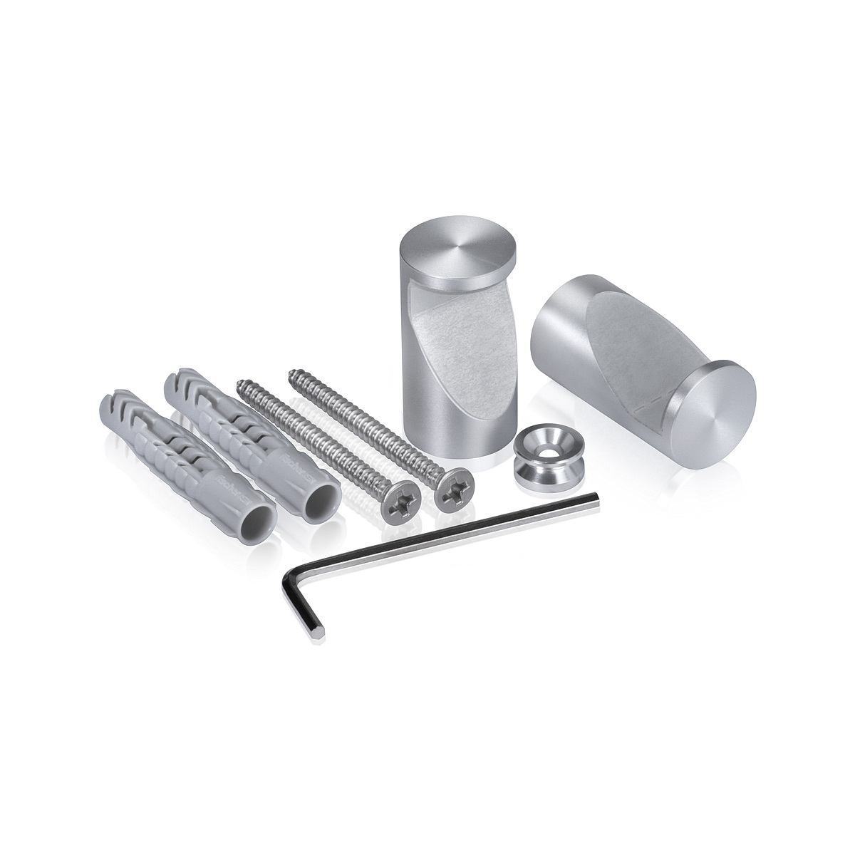 Set of 2 pieces of Cell Phone / Tablet Aluminum Standoffs, Clear Anodized Finish