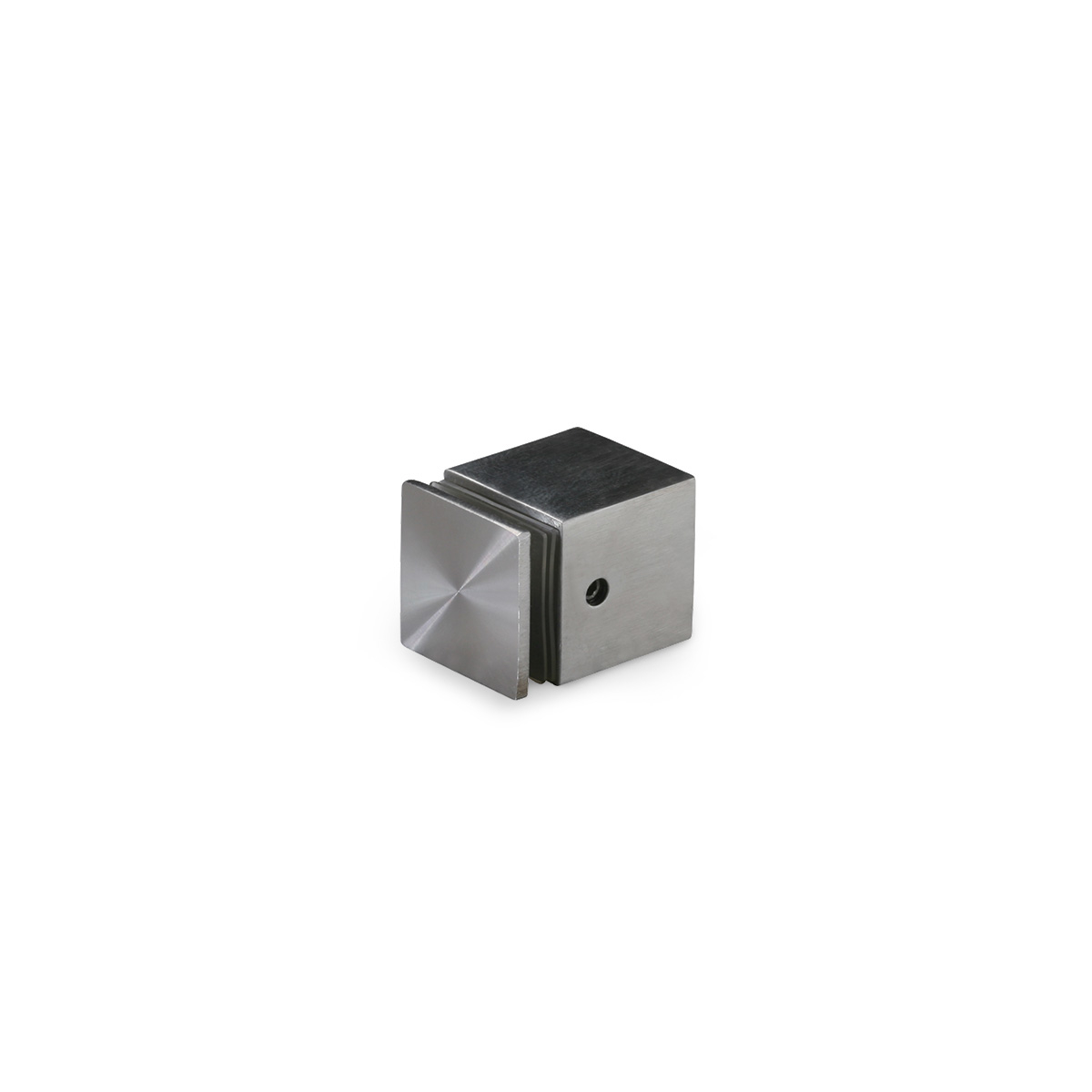 7/8'' x 7/8'' Stainless Steel Square Standoff Satin Brushed Finish (for Outdoor & Indoor) [Required Material Hole Size: 3/8'']