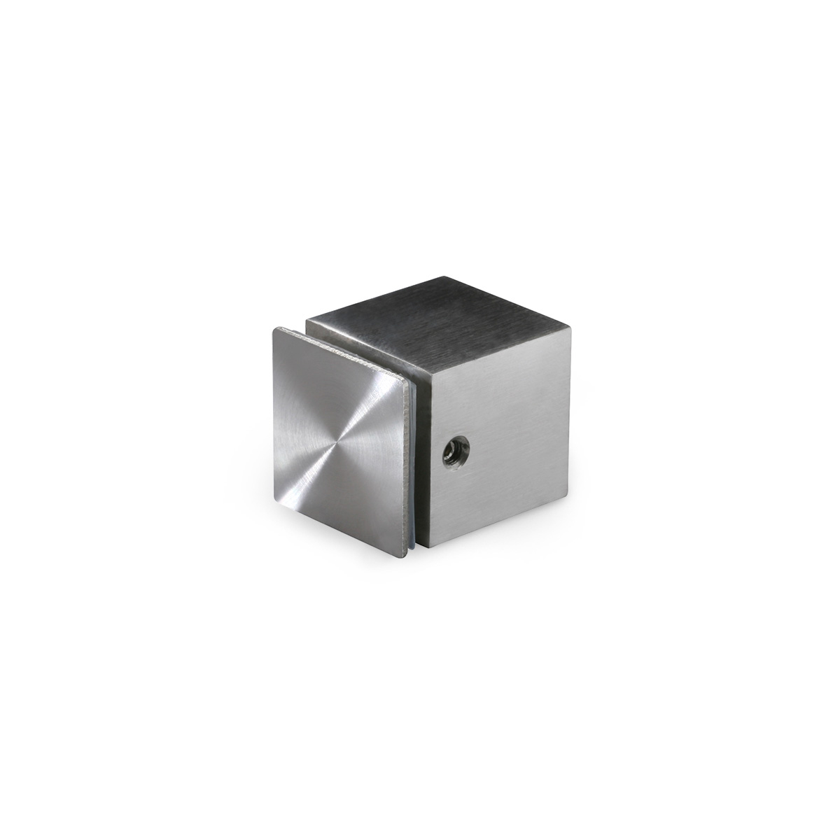 1-3/16'' x 1-3/16''  Stainless Steel Square Standof Satin Brushed Finish (for Indoor Use) [Required Material Hole Size: 3/8'']