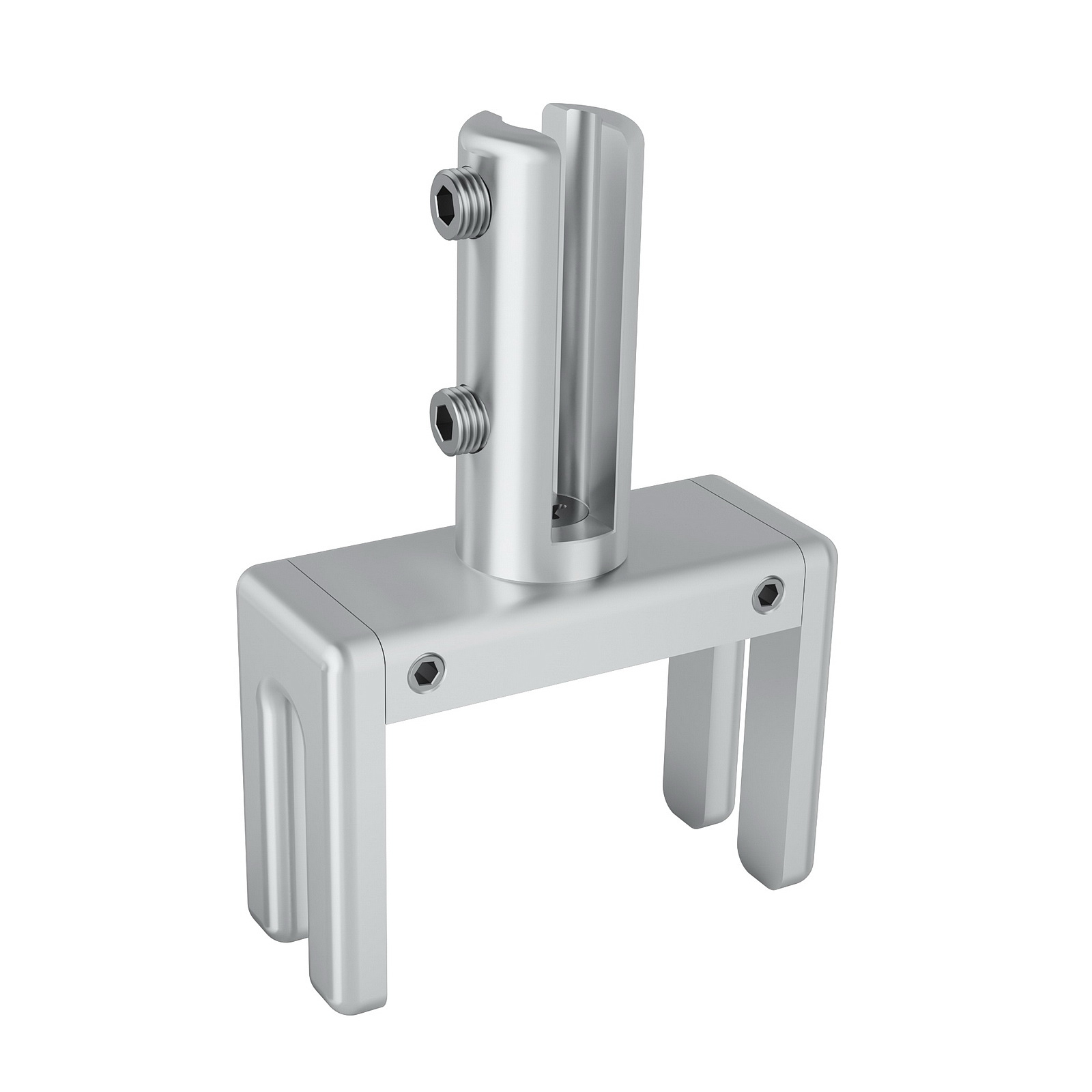 Set of 2, Adjustable Clamp, Aluminum Clear Anodized Finish, to Accommodate 1-3/4'' to 2-3/8'' Cubicle partition. Upt to 1/4'' material accepted on the fork