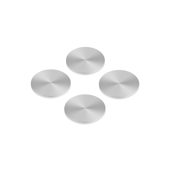 Set of 4 3/4'' Diameter X 1/32'' Thick. Aluminum Clear Anodized Disc (With 3M Very High-Bond Adhesive-Backed) Spare Part for APC-075A [Required Material Hole Size: 7/16'']