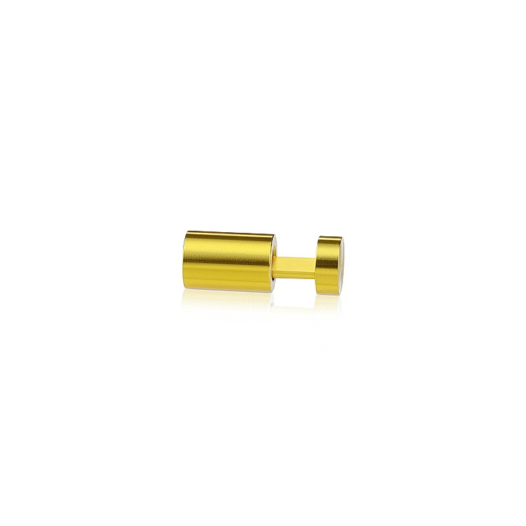 1/2'' Diameter X 3/4''  Barrel Length, Aluminum Gold Anodized Finish. Easy Fasten Adjustable Edge Grip Standoff (For Inside Use Only)