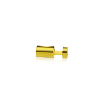 1/2'' Diameter X 3/4''  Barrel Length, Aluminum Gold Anodized Finish. Easy Fasten Adjustable Edge Grip Standoff (For Inside Use Only)