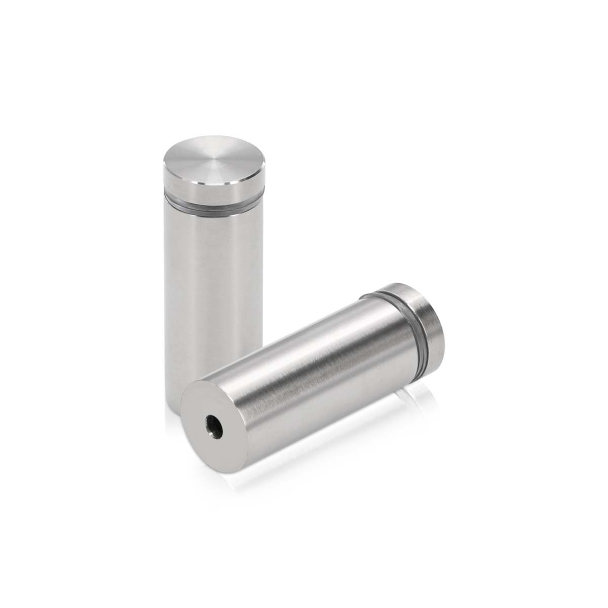 3/4'' Diameter X 1-3/4'' Barrel Length, Hollow Hollow Stainless Steel Brushed Finish. Easy Fasten Standoff (For Inside Use Only) [Required Material Hole Size: 7/16'']