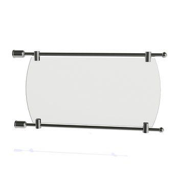Set of 2, 3/8'' Diameter Rod Projecting Sign, Aluminum Clear Anodized, 17 13/16''. Material thickness up to 5/16''