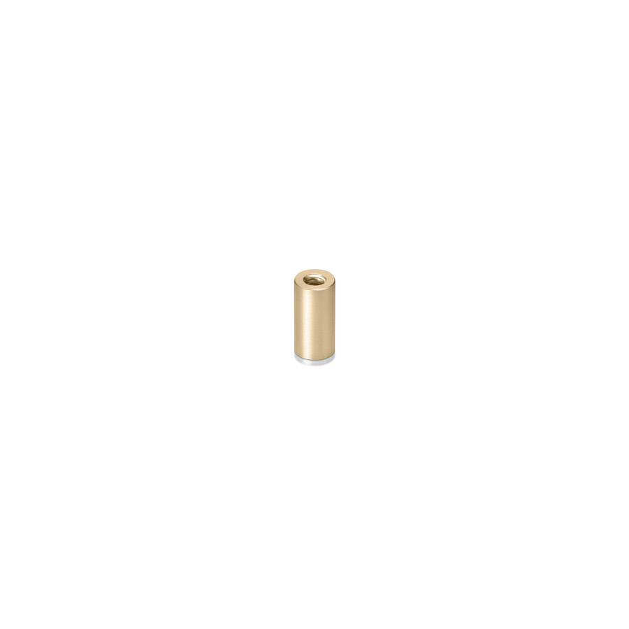 6-32 Threaded Barrels Diameter: 1/4'', Length: 1/2'', Champagne Anodized Aluminum [Required Material Hole Size: 11/64'' ]