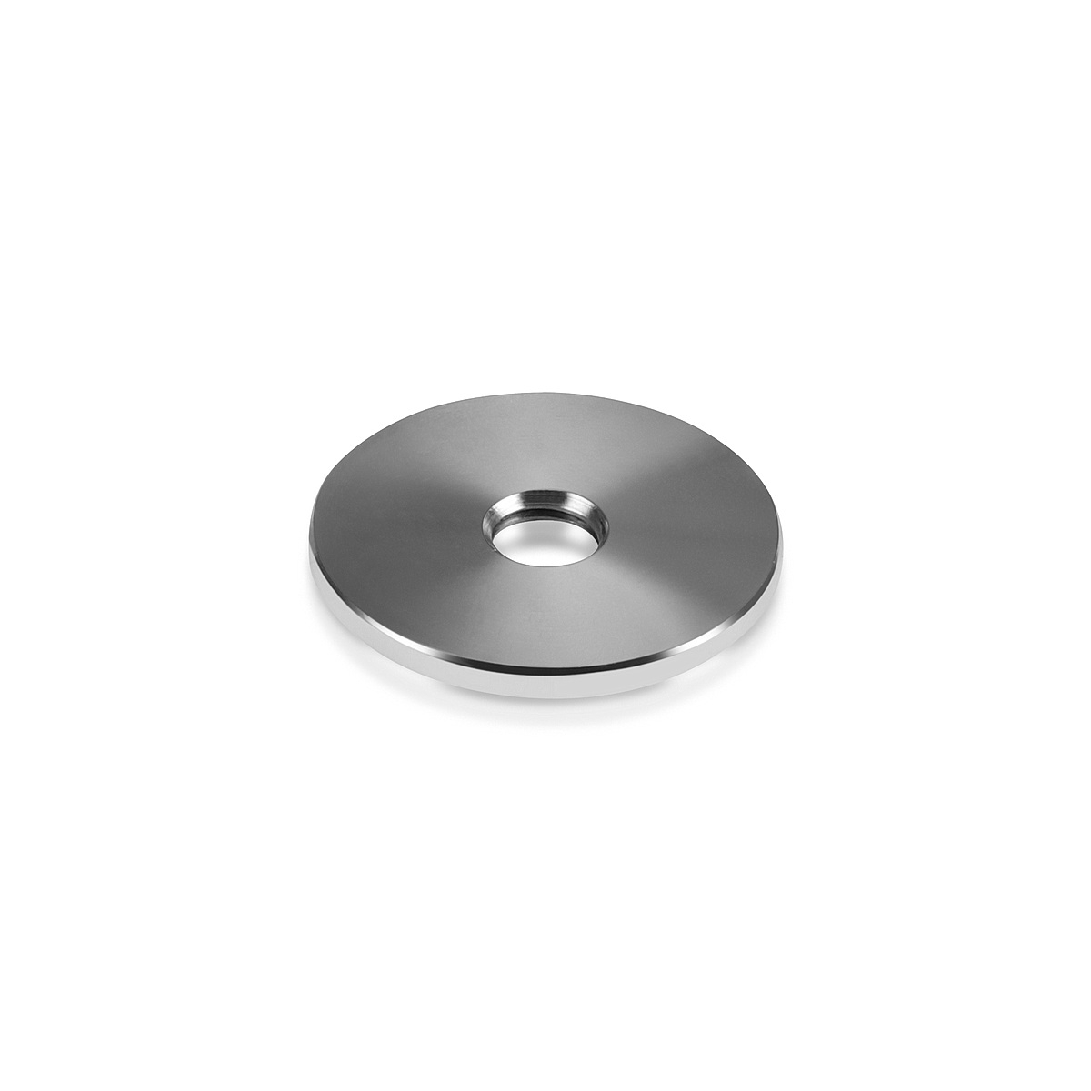 3/8-16 Threaded Barrels Diameter: 1 1/2'', Length: 1/8'',  Stainless Steel 316, Brushed Satin Finish [Required Material Hole Size: 3/8'' ]