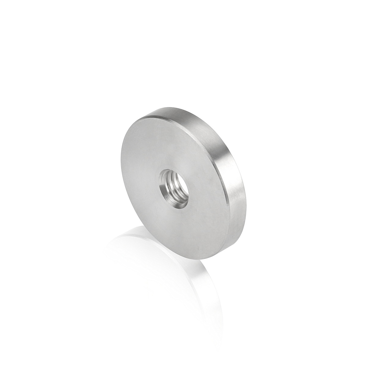 3/8-16 Threaded Barrels Diameter: 1 1/2'', Length: 1/4'',  Stainless Steel 316, Polished [Required Material Hole Size: 3/8'' ]
