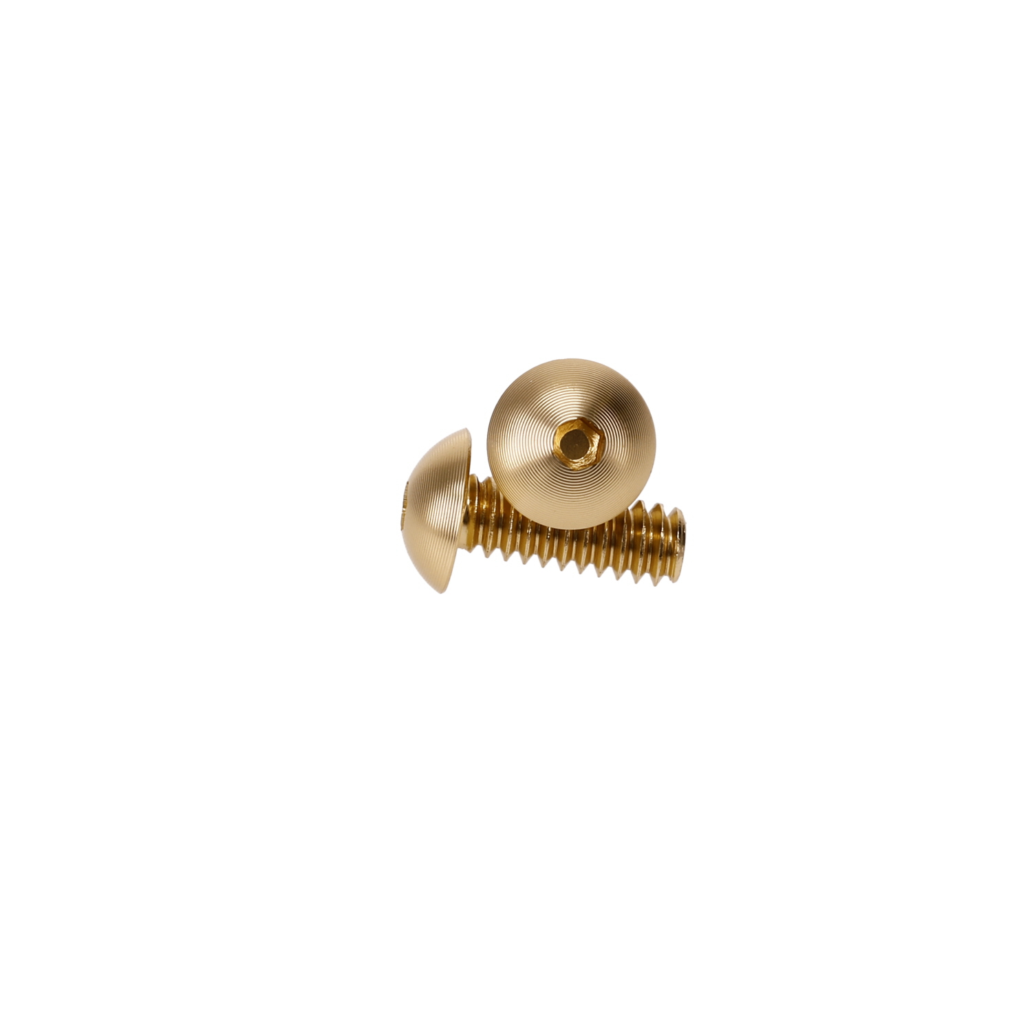 Low Profile Champagne Anodized Aluminum Bolt 10-24 Thread, Length 1/2'', 3/32'' Hex Broach
