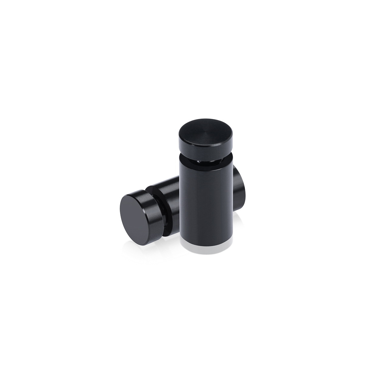 1/2'' Diameter X 3/4'' Barrel Length, Affordable Aluminum Standoffs, Black Anodized Finish Easy Fasten Standoff (For Inside / Outside use) [Required Material Hole Size: 3/8'']