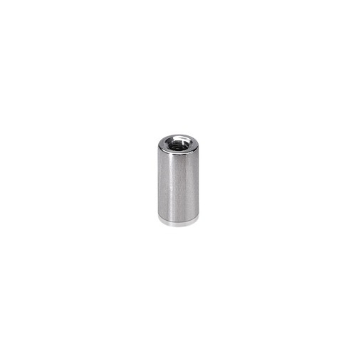 6-32 Threaded Barrels Diameter: 1/4'', Length: 1/2'', Polished Stainless Steel Grade 304 [Required Material Hole Size: 11/64'' ]