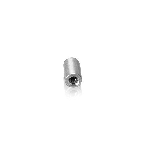 6-32 Threaded Barrels Diameter: 1/4'', Length: 1/2'', Satin Brushed Stainless Steel Grade 304 [Required Material Hole Size: 11/64'' ]