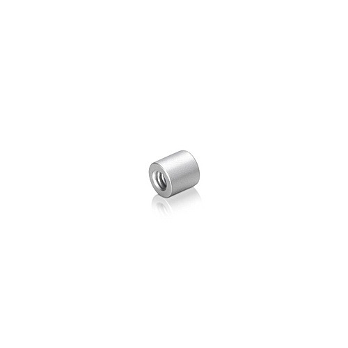 6-32 Threaded Barrels Diameter: 1/4'', Length: 1/4'', Clear Anodized Aluminum