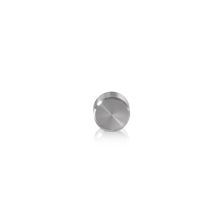 10-24 Threaded Locking Caps Diameter: 1/2'', Height: 1/4'', Brushed Satin Stainless Steel Grade 304 [Required Material Hole Size: 7/32'']