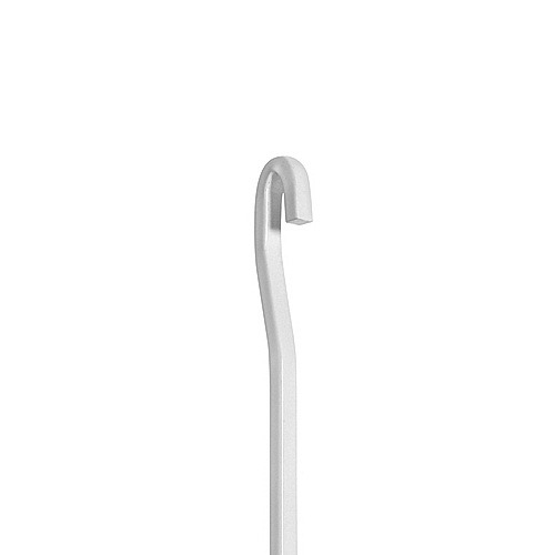 Square Rod 24'' with the end bended ''P'',  Aluminum White Painted Finish