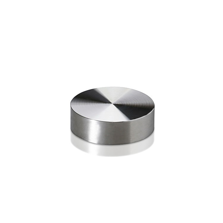 Set of 4 Screw Cover Diameter 11/16'', Satin Brushed Stainless Steel Finish (Indoor Use Only)