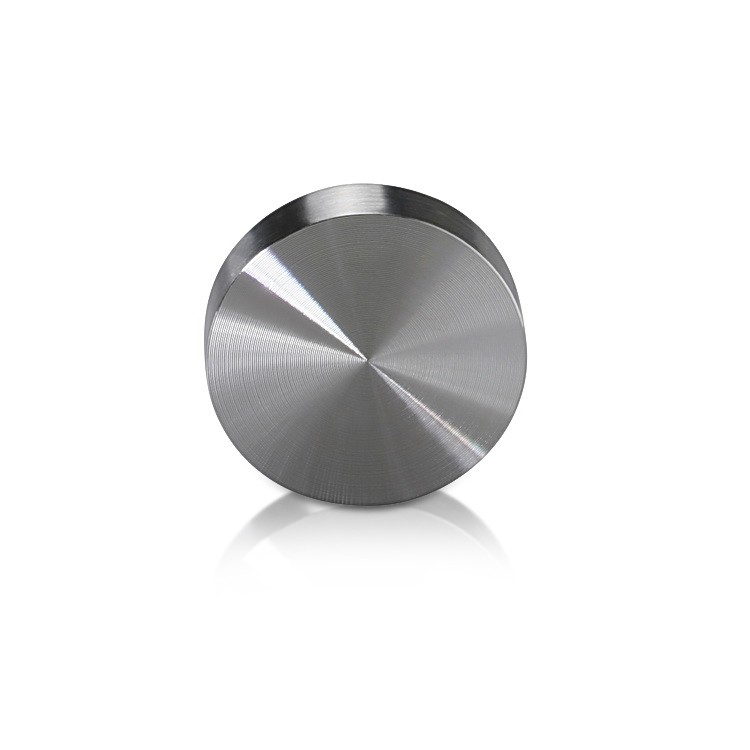 Set of 4 Screw Cover Diameter 1'', Satin Brushed Stainless Steel Finish (Indoor Use Only)