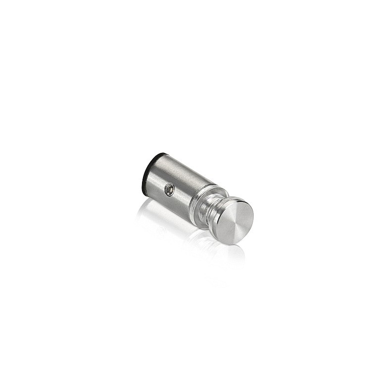 1/2'' Diameter Desktop Table Standoffs, 30° Angle - Flat Head (Stainless Steel Satin Brushed Standoffs) [Required Material Hole Size: 3/8'']